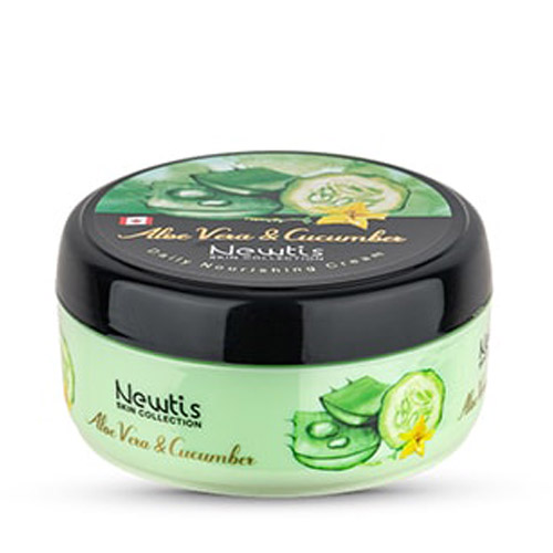 Newtis-Aloevera-Cucumber-Nourishing-Cream-200ml کرم مرطوب کننده آلوئه ورا و خیار 200 میل نیوتیس|Newtis Aloevera And Cucumber Nourishing Cream 200ml - تصویر 1
