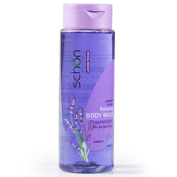 schon-body-wash-lavender شامپو بدن اسطوخودوس شون 420 میل|schon lavender body wash 420ML - تصویر 1