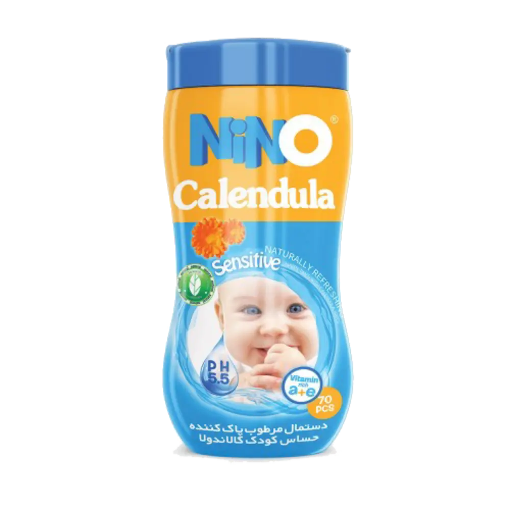 05.1000-500x500-2 دستمال مرطوب کودک کالاندولا کمر باريک نینو - تصویر 1