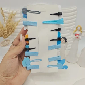 پک گیره مو دخترانه فانتزی خرسی (رنگ آبی)