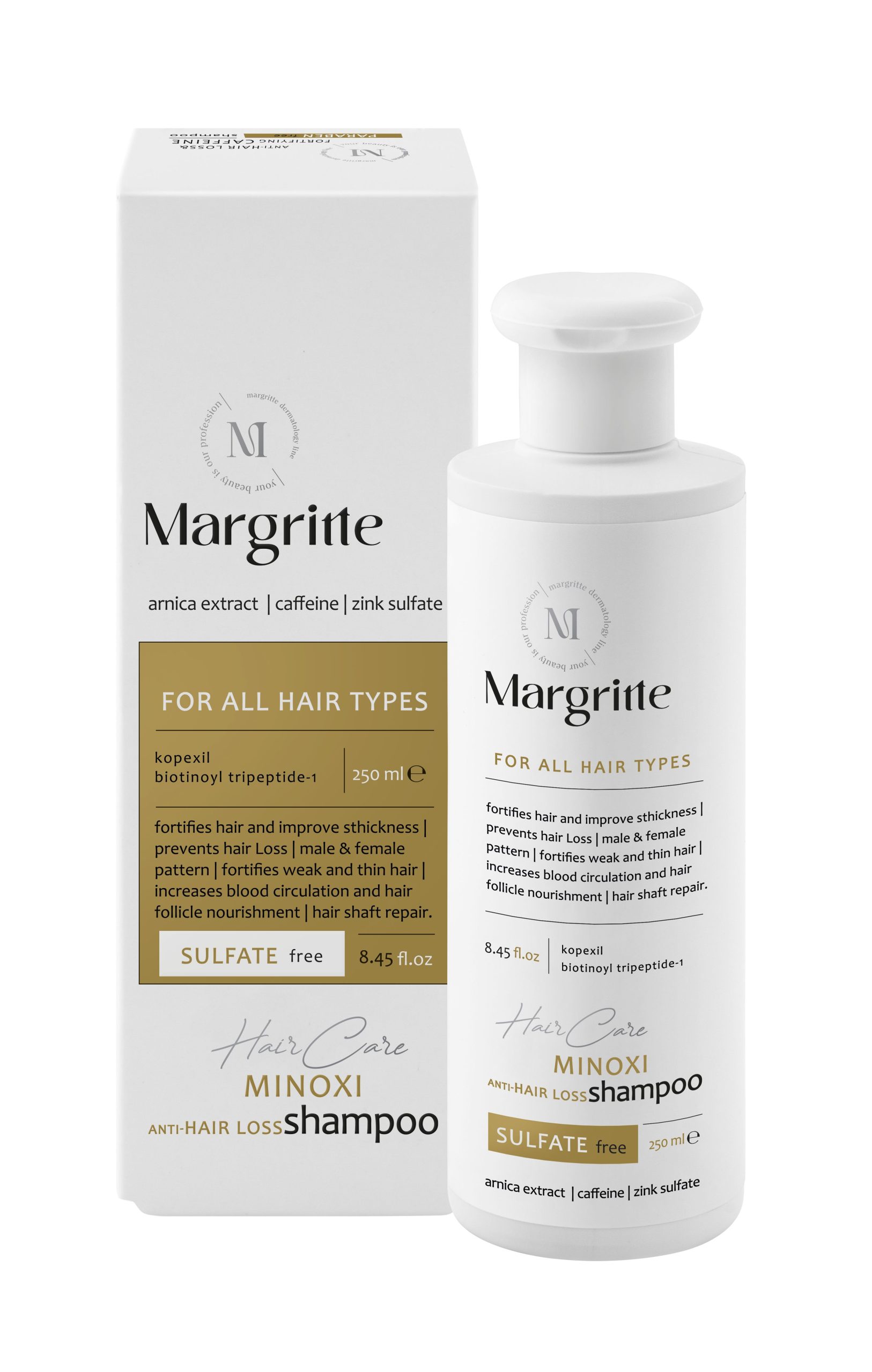 35685371-5993-43c5-8753-27287a9c1f01 شامپو ضد ریزش (ماینوکسی) حجم 250 میلی لیتر Sulfat Free مارگریت - تصویر 1