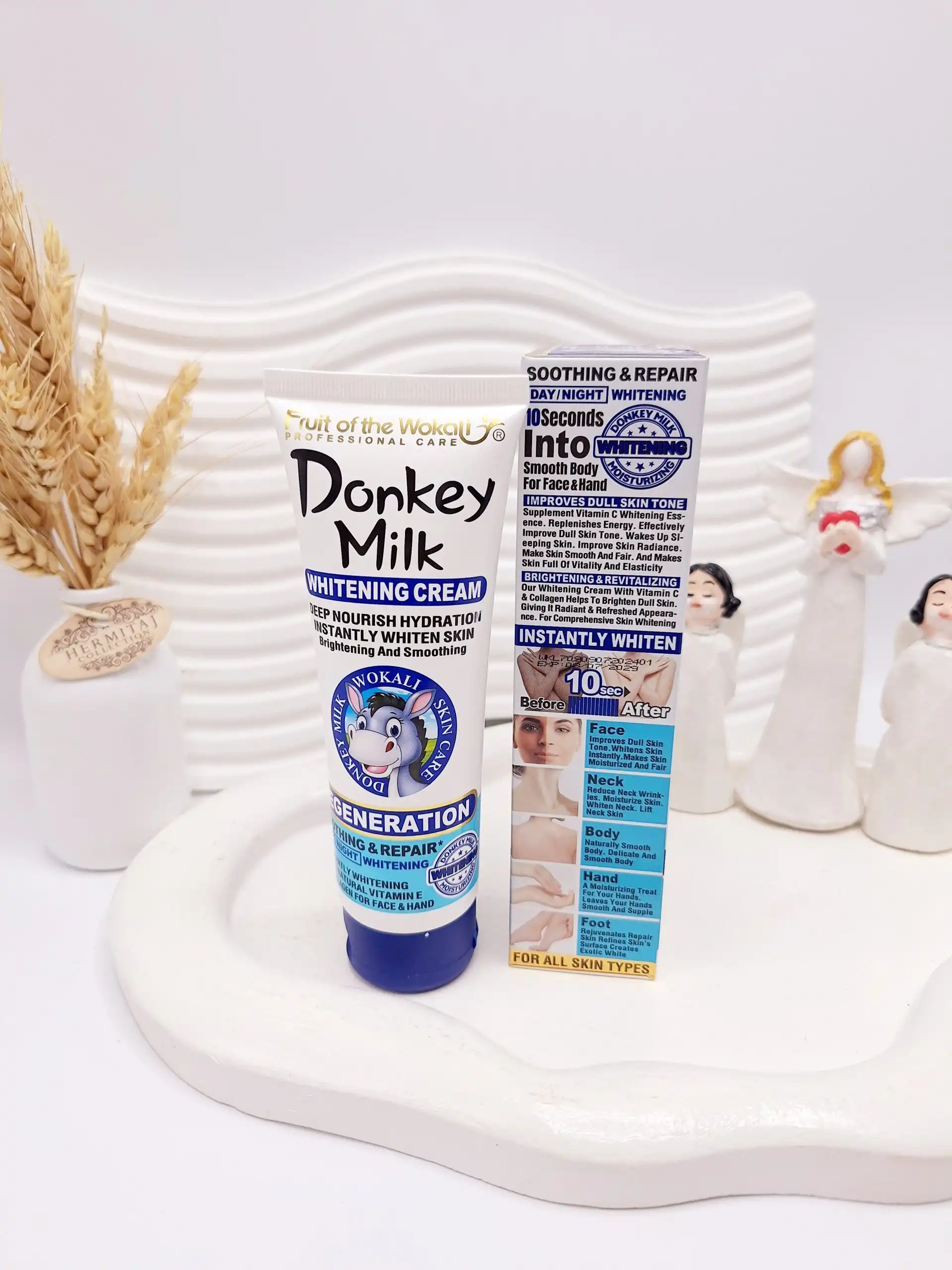 20250829203423896-thumbnail کرم سفید کننده دائمی شیر الاغ حجم 120 گرم کد 3131 (آبی) - تصویر 1