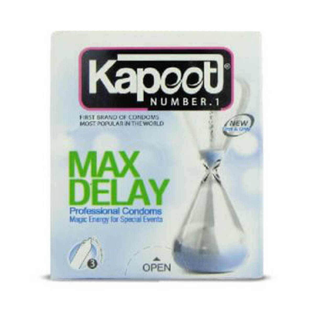 kapoot-max-delay-3pcs کاندوم 3 عددي تاخيري فوق العاده کاپوت - تصویر 1