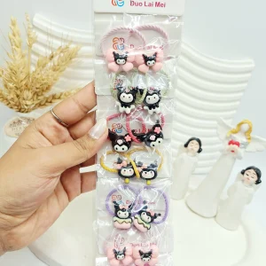 ست 10 تایی کش مو 2 تایی طرح کرومی مشکی