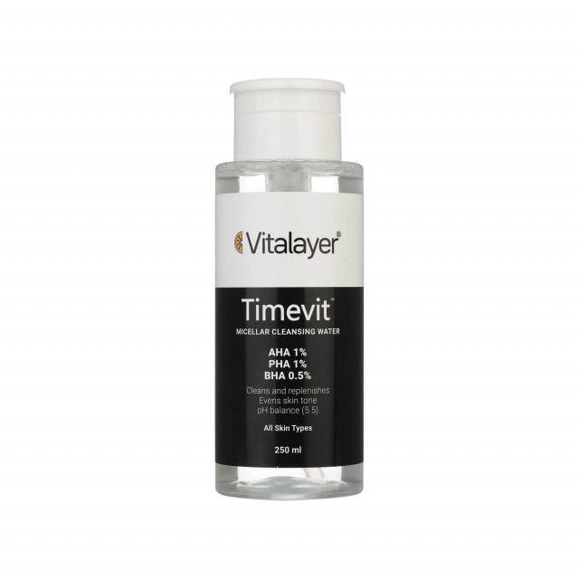 cbb5ceabd43397abf4a9c0e6952a19d8-single محلول پاک کننده آرایش ویتالیر مدل Timevit حجم 250 میلی لیتر - تصویر 1