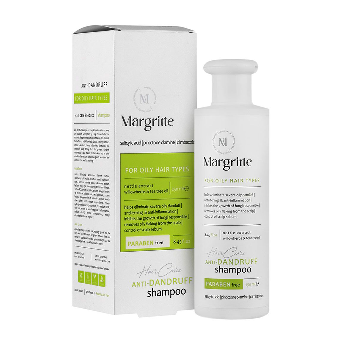 6d559edf-8b75-4b39-b8b5-53384e1efc03 شامپو ضد شوره (موهاي چرب) حجم 250 میلی لیتر مارگریت - تصویر 1