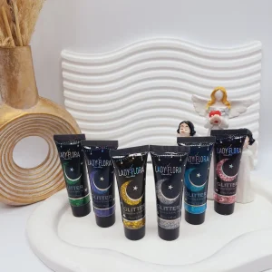 گلیتر مایع تیوپی طرح ماه و ستاره برند GLITTER