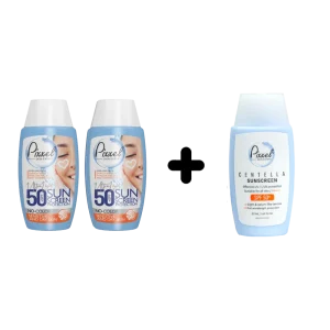 پک کرم ضد آفتاب پوست خشک و سنتلا پیکسل (2+1 هدیه)