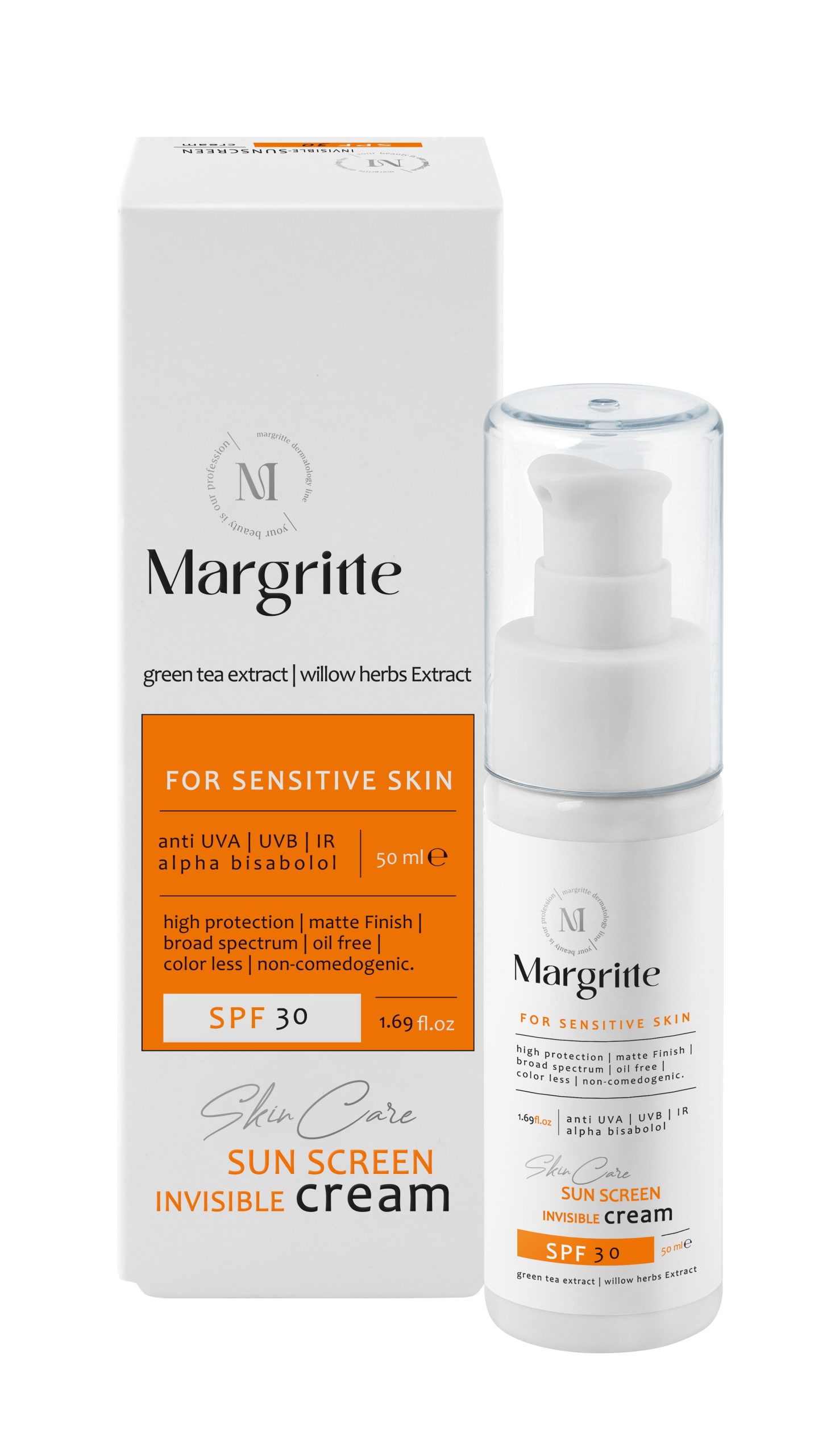 70a28aa5-c91e-41b4-ad80-427ad45d56c0 کرم ضدآفتاب رنگی (بژروشن) حجم 50 میلی لیتر SPF 30 مارگریت - تصویر 1