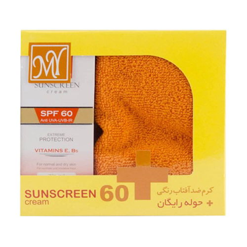 hole پک کرم ضد آفتاب رنگی مای با SPF60 یک عدد حوله رایگان|My Sunscreen Cream Pack With SPF60 One Towel - تصویر 1