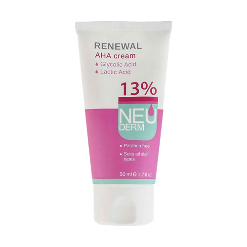 Neuderm-renewal-AHA کرم لایه بردار آ.اچ .آ رینیوال 13% نئودرم|Neuderm renewal AHA cream - تصویر 1