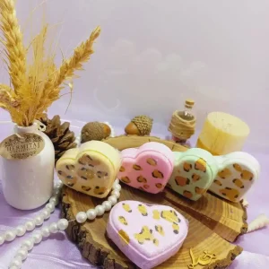 کوکتل و پدیکور طرح قلب پلنگی 80 گرمی با کیفیت با جوشش عالی