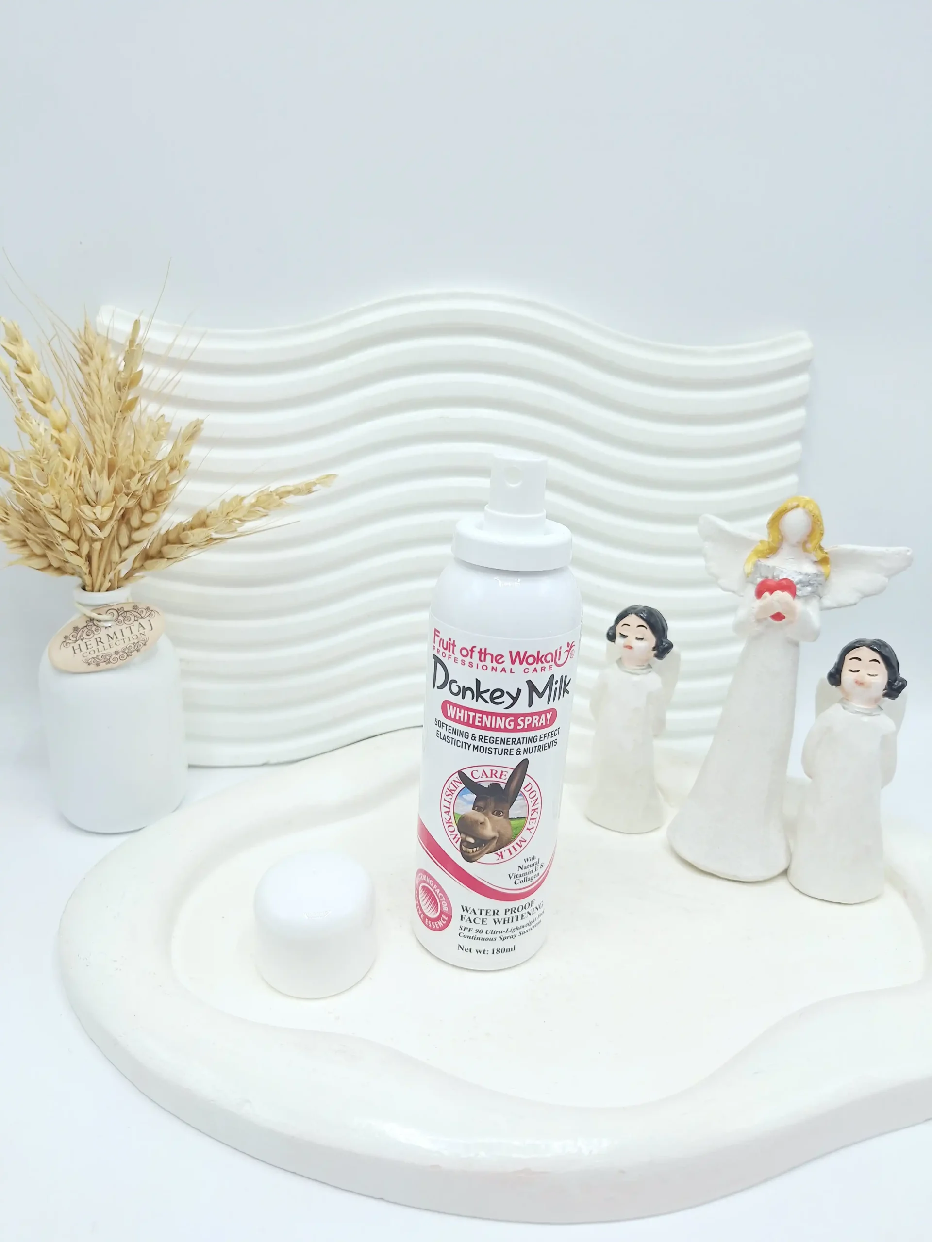 20251224140138502-thumbnail اسپری سفید کننده حاوی ضد آفتاب شیر الاغ برند وکالی اصلی کد 3048 (جلد صورتی) - تصویر 1