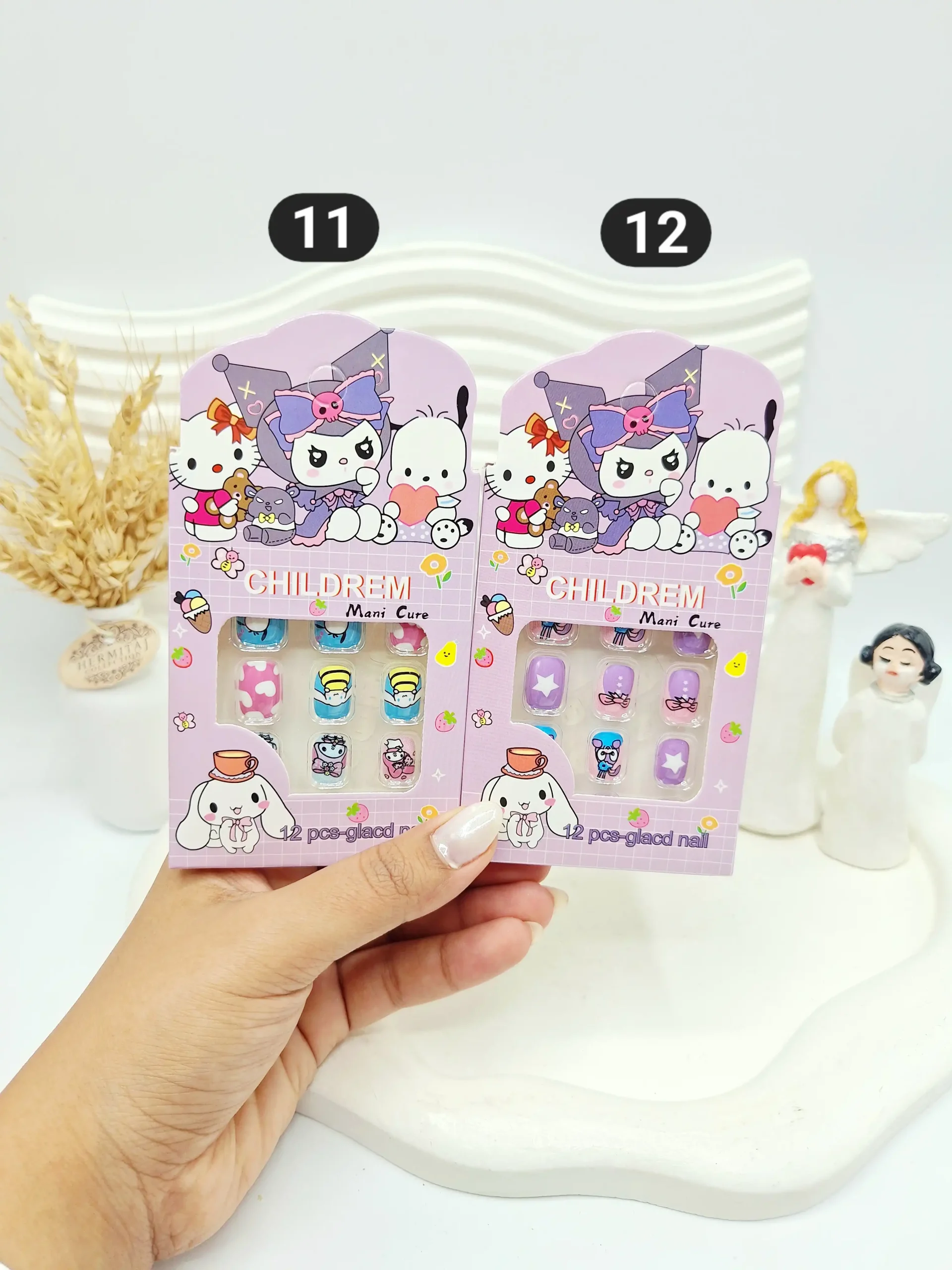 20251126073256660-thumbnail پک ناخن مصنوعی بچگانه کرومی ساده - تصویر 1