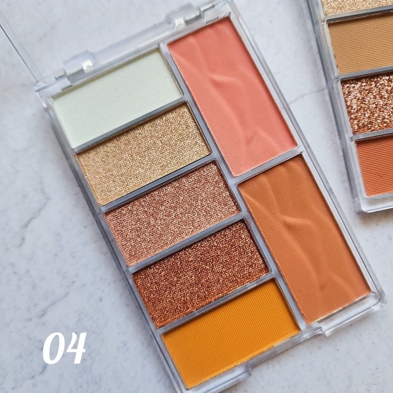 20250731063514186 پالت 7رنگ رژ گونه و سایه چشم عطری اورجینال Merrycolor کد MC1109 - تصویر 1