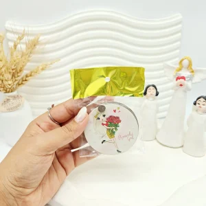 آینه چوبی فانتزی طرح گرد سایز کوچک ارسال رندم