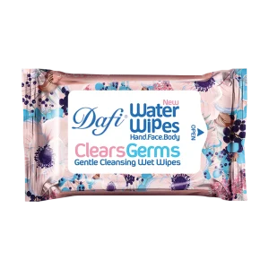 دستمال مرطوب پاک کننده دست و صورت آنتی باکتریال دافی بسته 12 عددی