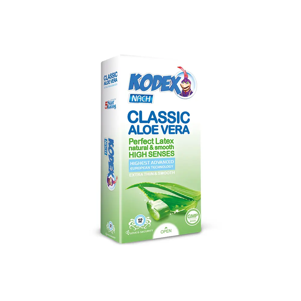 classic-12-1 کاندوم ناچ کدکس کلاسیک مدل آلوئه ورا بسته 12 عددی - تصویر 1