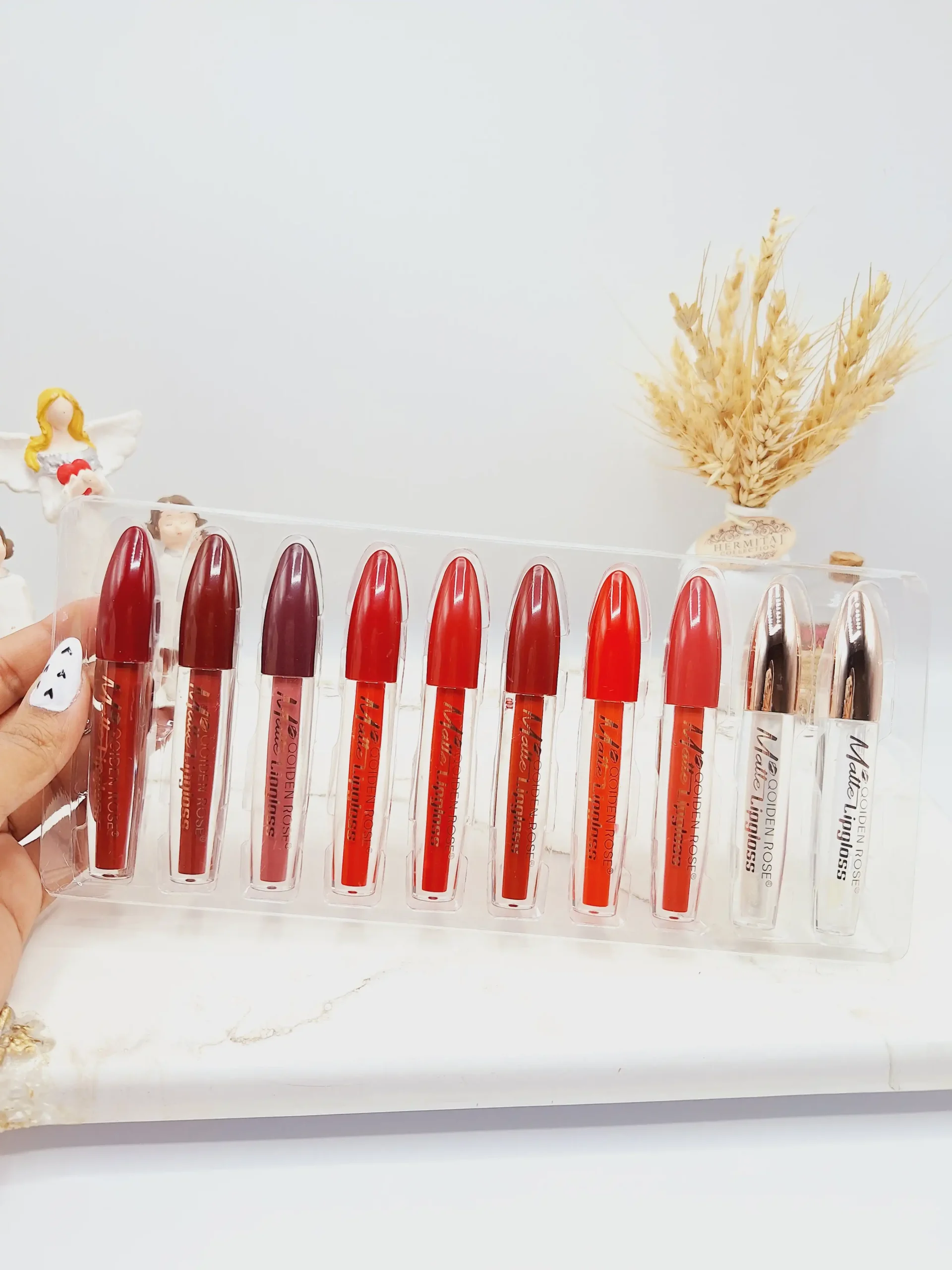 20250731061158836-thumbnail پک 10 تایی رژ مایع خوش رنگ و مات برند کویدن رز - تصویر 1