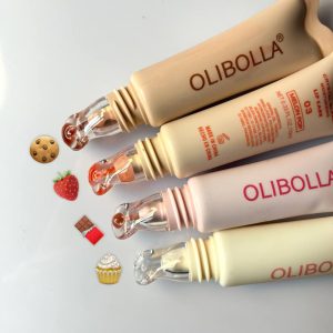 لیپ گلاس شیشه ای برند OLIBOLLA رایحه کیکی کد LA_L190