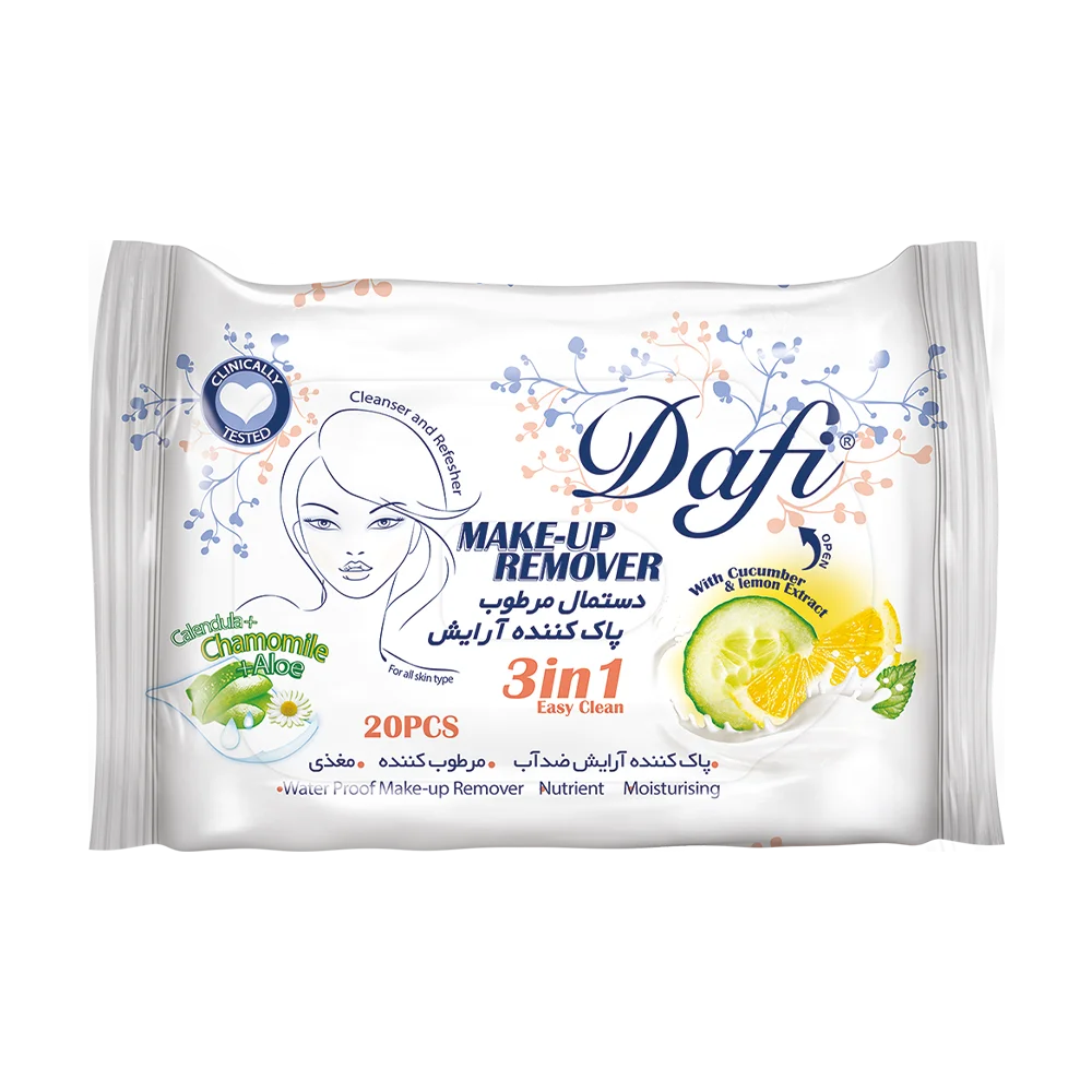سه-در-یک دستمال مرطوب پاک کننده آرایش دافی - تصویر 1