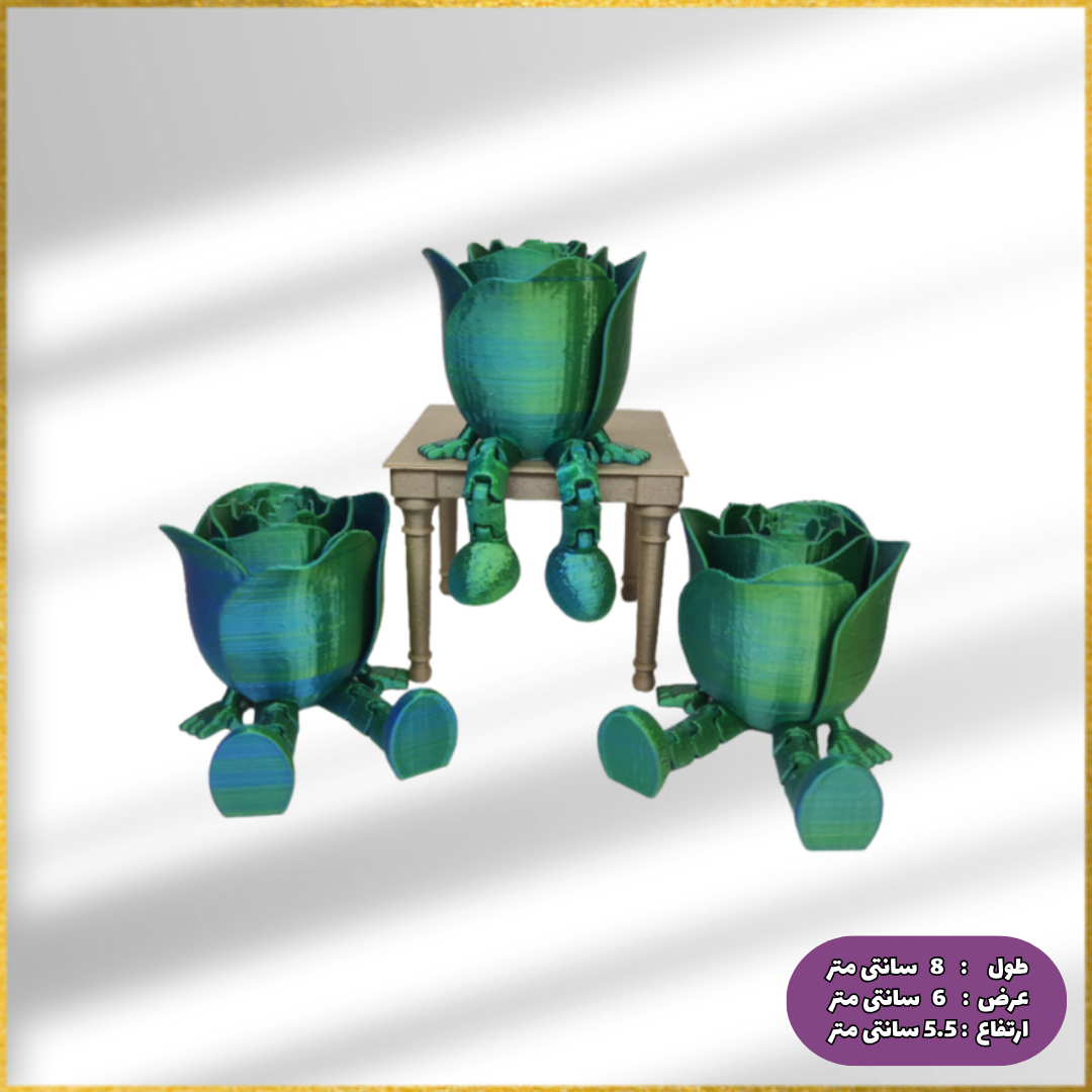 50ee79ce-3c32-4f8f-a960-5f5a6c6521a3 دکوری مدل گل رز نشسته دو رنگ - تصویر 1