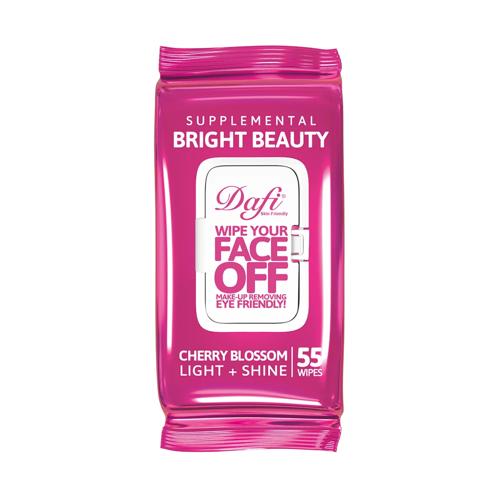 فیس-آف-صورتی دستمال مرطوب پاک کننده آرایش درب دار دافی مدل شکوفه گیلاس ژاپنی بسته 55 عددی - تصویر 1