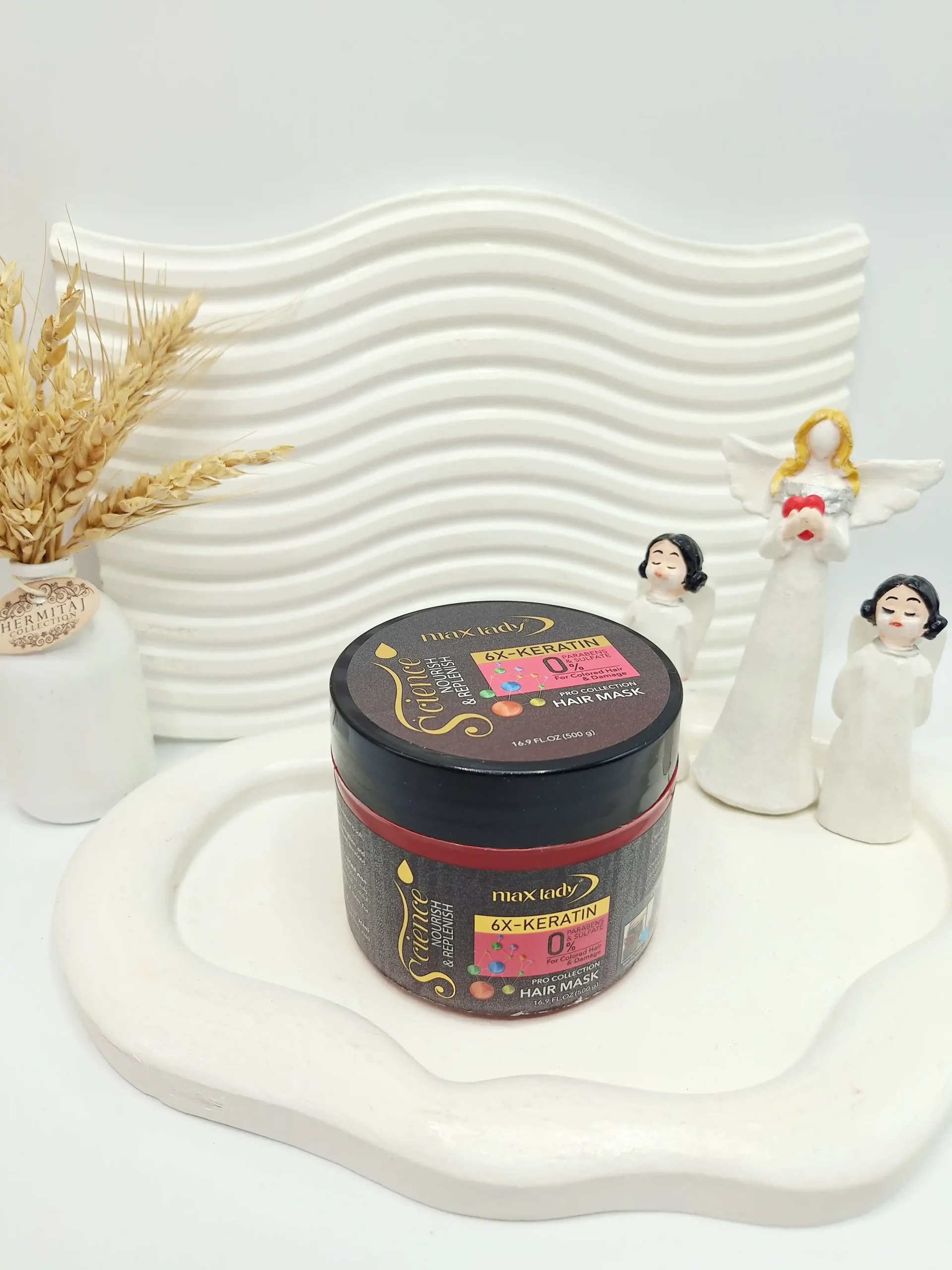 20251113210314314-thumbnail ماسک مو بدون سولفات 500 گرم کراتین مکس لیدی MAX LADY اورجینال - تصویر 1