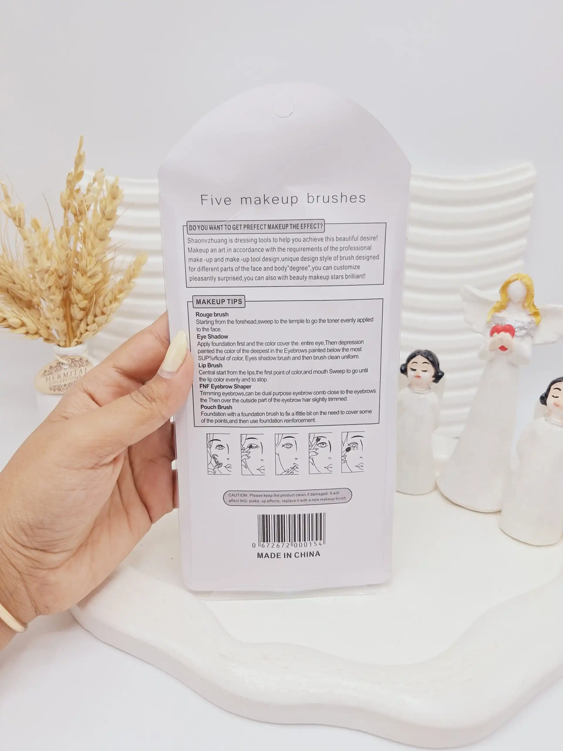 20251009060515832-thumbnail ست براش 5 تیکه کرومی مدل فانتری (رنگ آبی) - تصویر 1