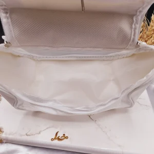 کیف آرایشی واشبگ بیضی سفید  سایز بزرگ WASHBAG