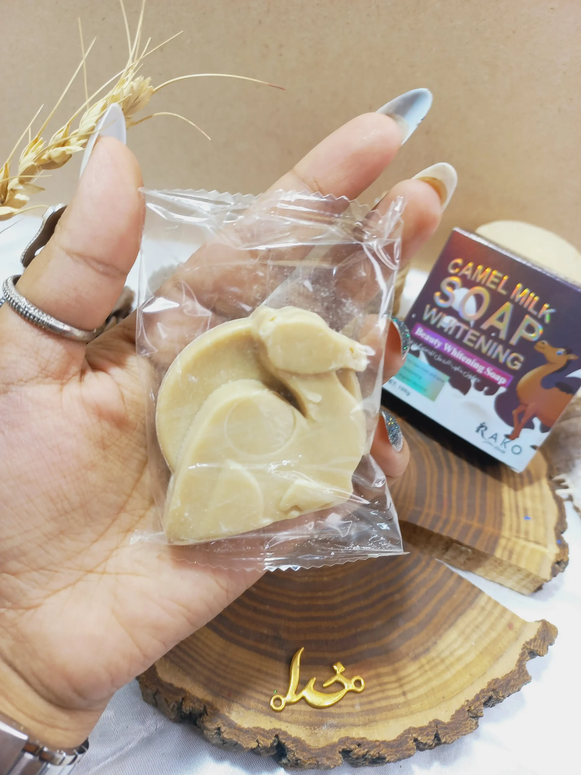 20250731042419626-thumbnail صابون سفید کننده عمیق شیر شتر راکو RAKO اصلی کد RK952 - تصویر 1
