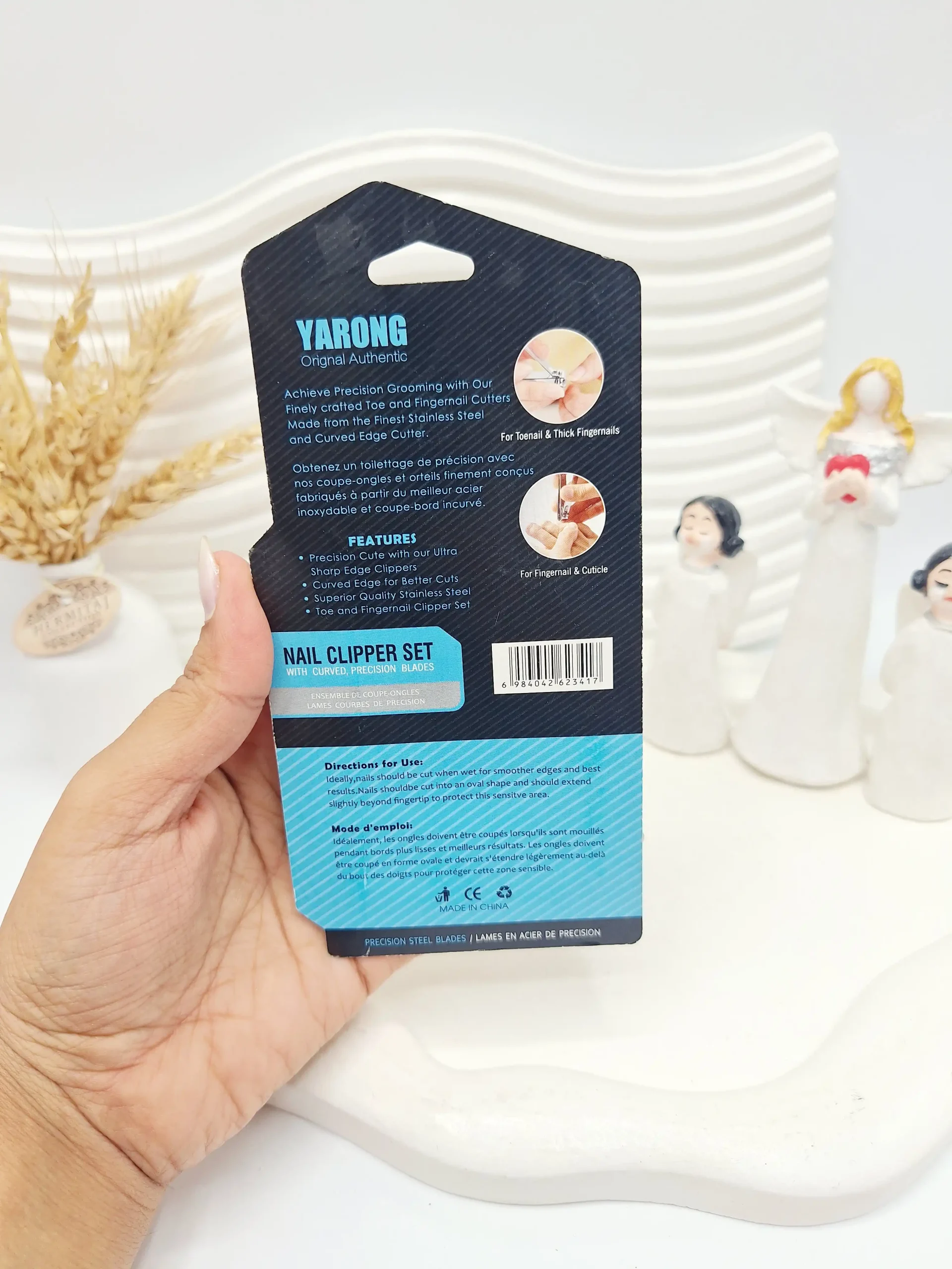 20251117123340151-thumbnail ست ناخن گیر و گوشه گیر 2عددی برند YARONG کیفیت عالی کد 3417《کارتن آبی 》 - تصویر 1