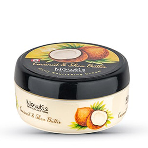 Newtis-Coconut200ml کرم مرطوب کننده کاسه ای نارگیل و شی باتر 200میل نیوتیس|Newtis Coconut And Shea Butter Daily Nourishing Cream 200ml - تصویر 1
