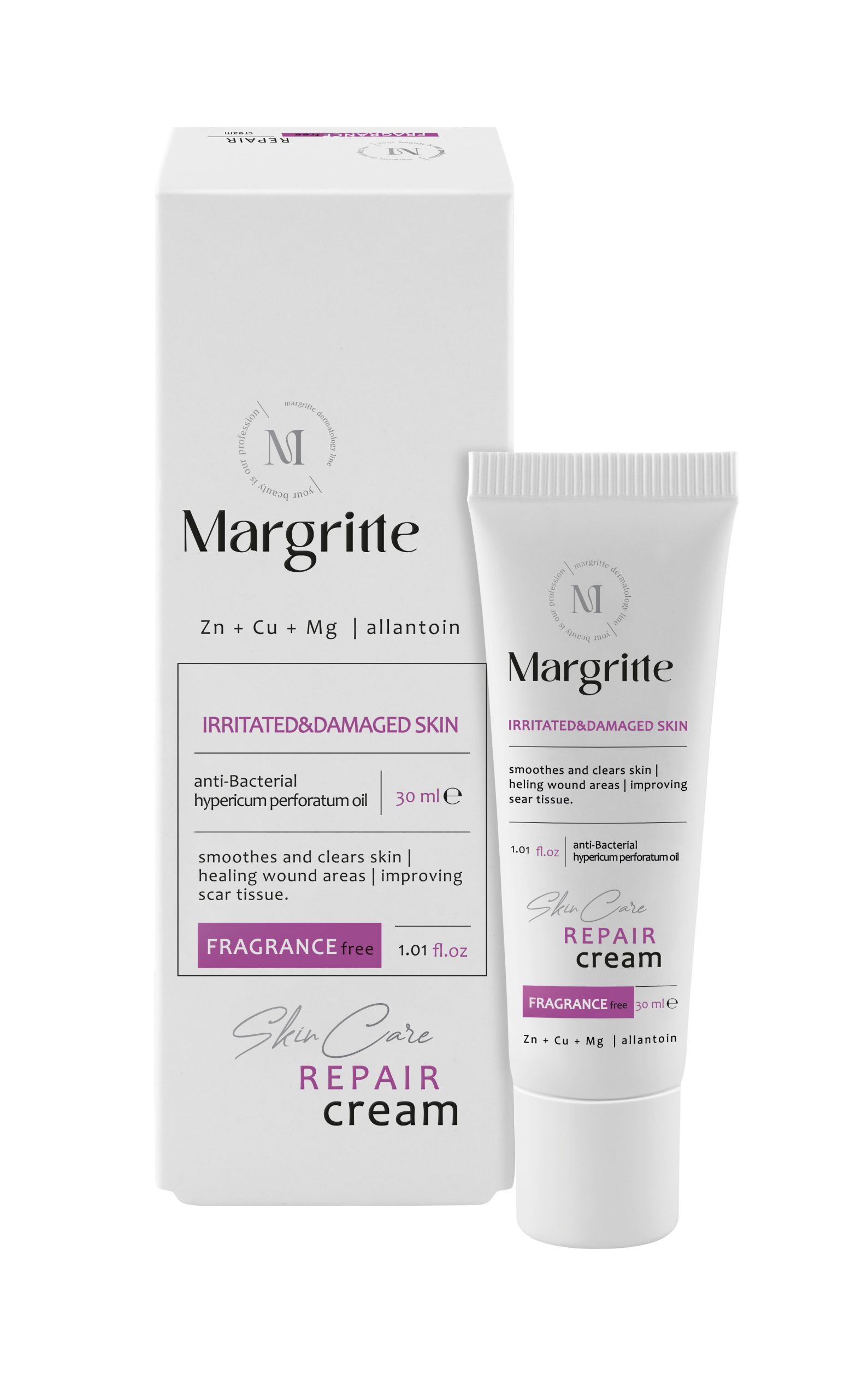 c44165c9-012e-4a37-8d8c-ed0a894ad347 کرم ترمیم کننده حجم 30 میلی لیتر Repairing Cream مارگریت - تصویر 1